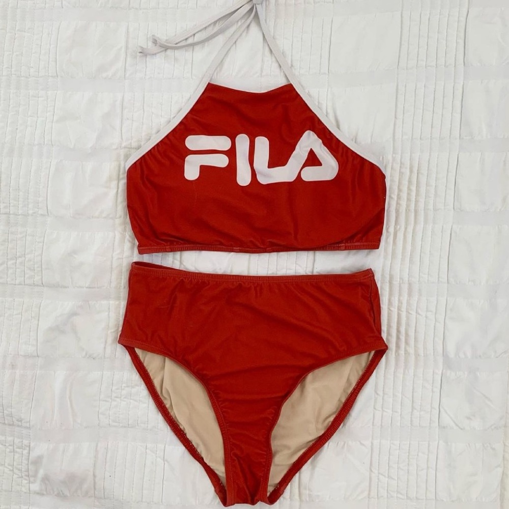 Red FILA bikini set